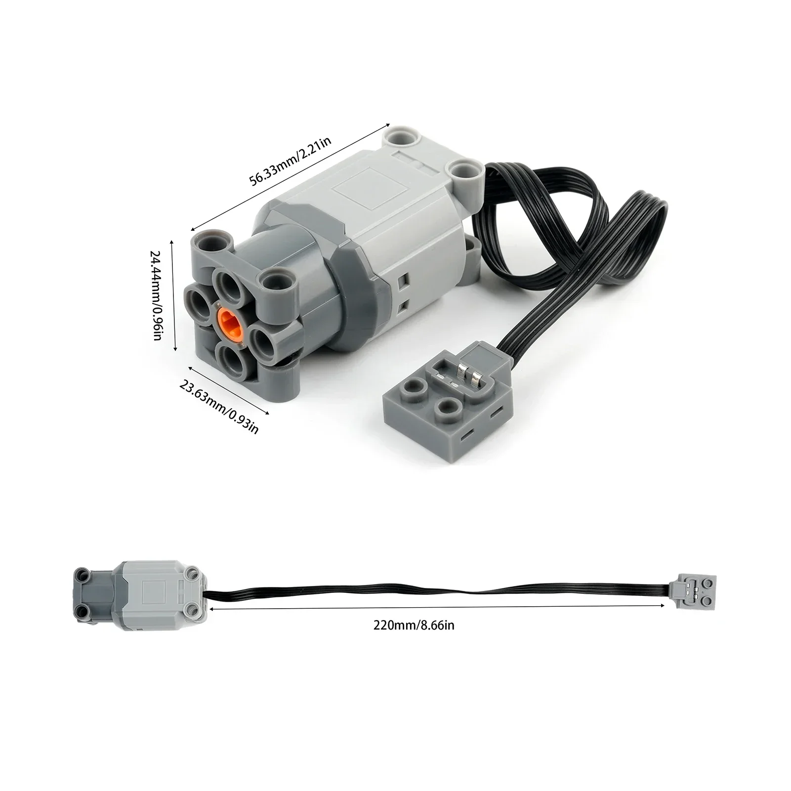 Función de potencia, Motor 88003 L, piezas de ladrillos de alta tecnología, juego de mando a distancia, bloques de construcción MOC PF ensamblados, Juguetes DIY modificados