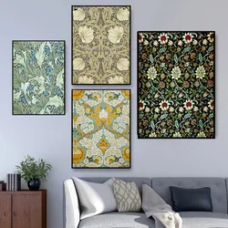 William Morris Art Poster Wall For Living Room Art Poster Decoration Satin Fabric Bright Colors No Frame Morden Print Wall