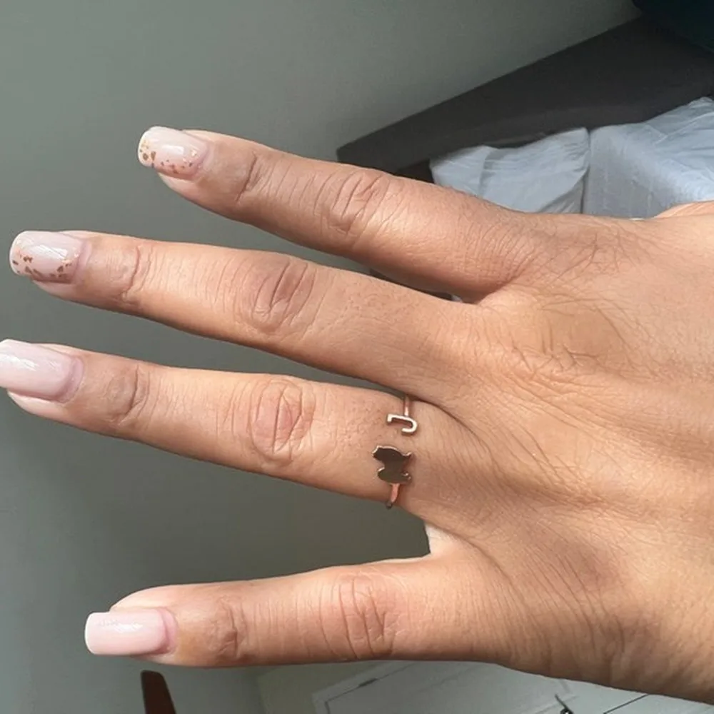 Custom Pet Initial Ring Minimalist Jewelry Personalized Animal Name Adjustable Knuckle Rings Valentine's Day Gift