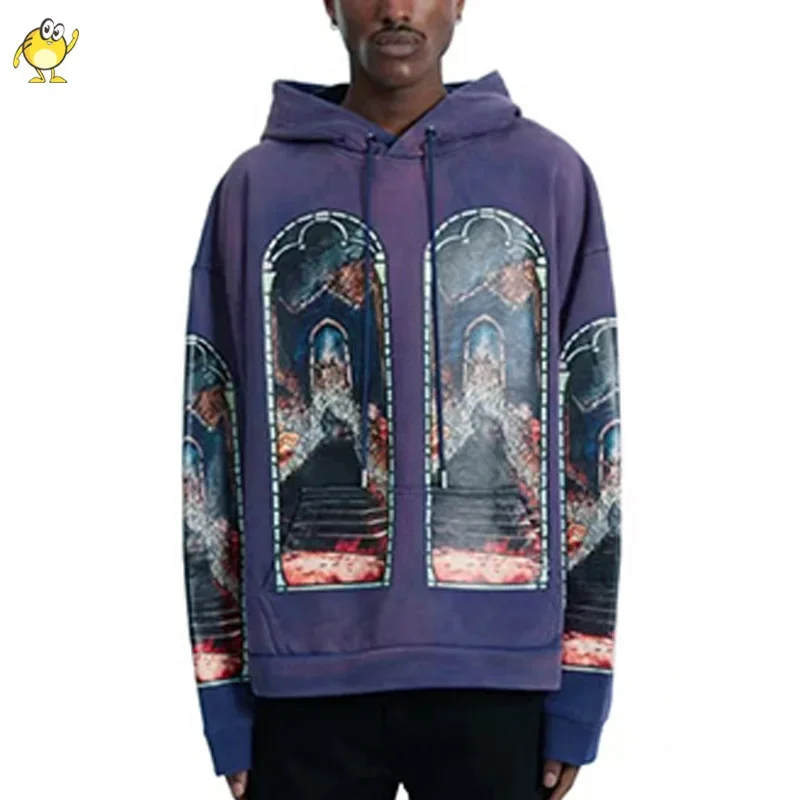 

2024FW Washed Do Old Black Grey Purple WHO DECIDES WAR Hoodies Sweatshirts Men Woman 1:1 Good Quality Loose Hip Hop Pullovers