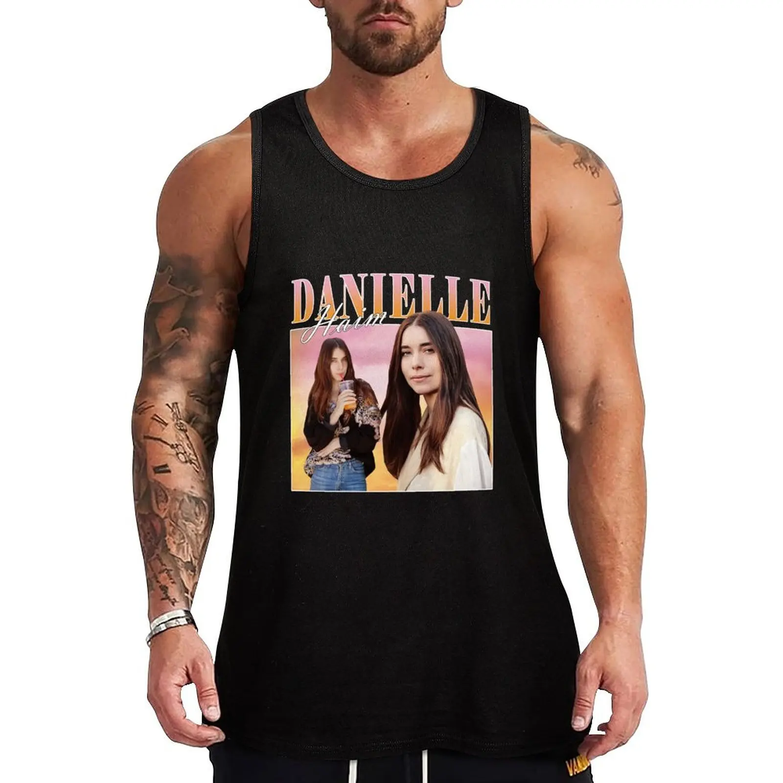 

Danielle Haim Homage Tee Tank Top sleeveless gym shirts male sports t-shirts for men Men's clothes luxury style gym clothing