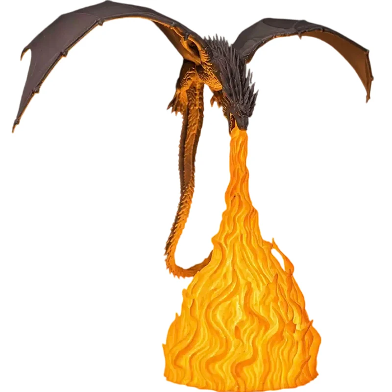 3D Kreative Druck-Drachenflammen-Lampe LED Tischlampe Nachttischlampe Modische Heimdekoration Ornament Beleuchtung Dekoration – Detail 2