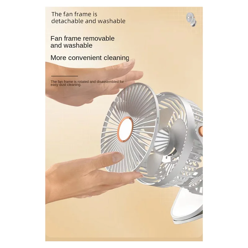 

AB41-USB Зарядный вентилятор Портативный зажимной вентилятор 5-скоростной тихий мини-персональный настольный вентилятор 720 ° Вращающийся вентилятор