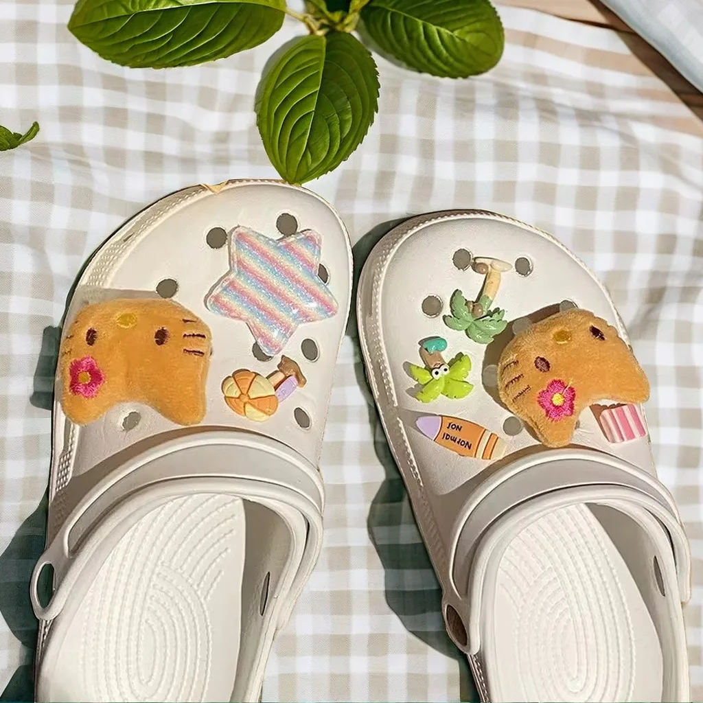 

8Pcs Hello Kitty Series Shoe Charms For Clogs Slides Sandals Cute Shoe Decorative Accessories For Birthday Gift Party Favors