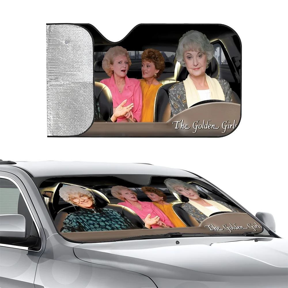 Golden Sisters Driving Car Sunshade Curtains Heat-insulating Aluminum  Suction Cup Blocks UV Rays Car Sun Visor Protector