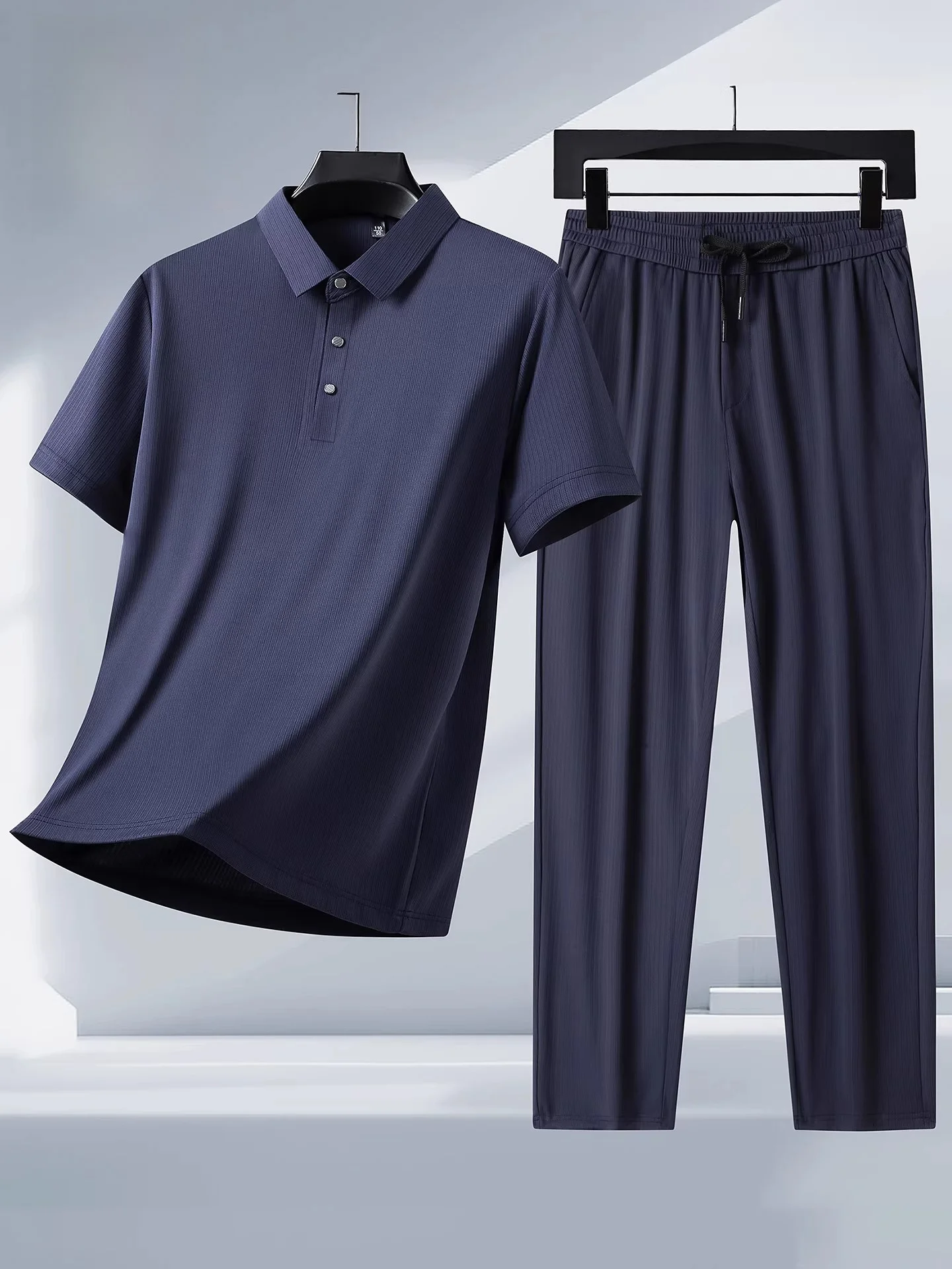 ensemble-sport-decontracte-d'Ete-romon-pour-homme-2026-nouveau-modele-rafraichissant-chemise-manches-courtes-et-pantalon-long-en-polyester-spandex