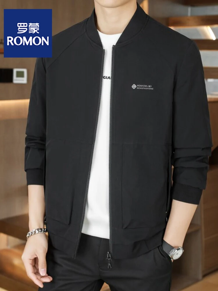 

Lormen High-End Men's Jaet Spring Autumn New Sle Casual Stand Collar Spor Top Polyester Nylon Cosite Fiber Zipper De...