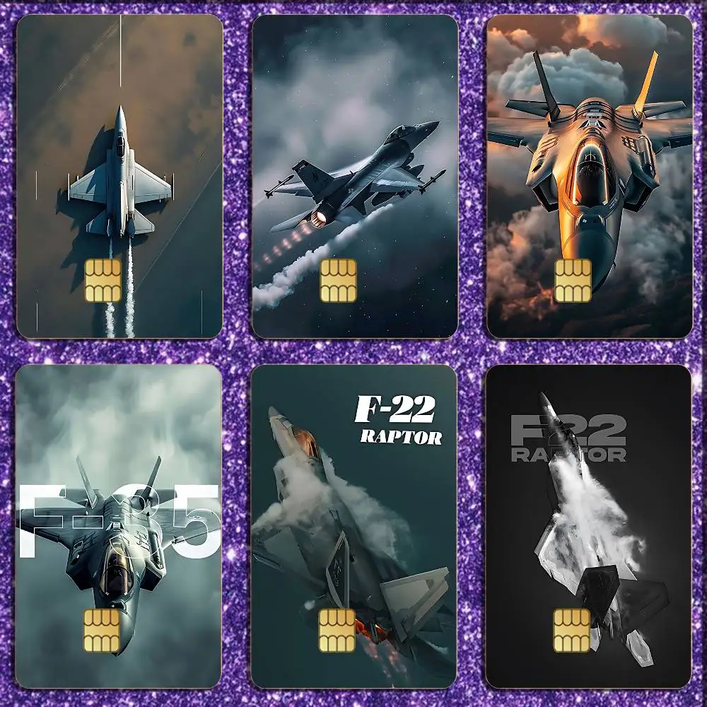 

Fighter Plane Card Sticker Diy Decorate Exquisite Bank Card Decals Patch Documents Birthday Gift