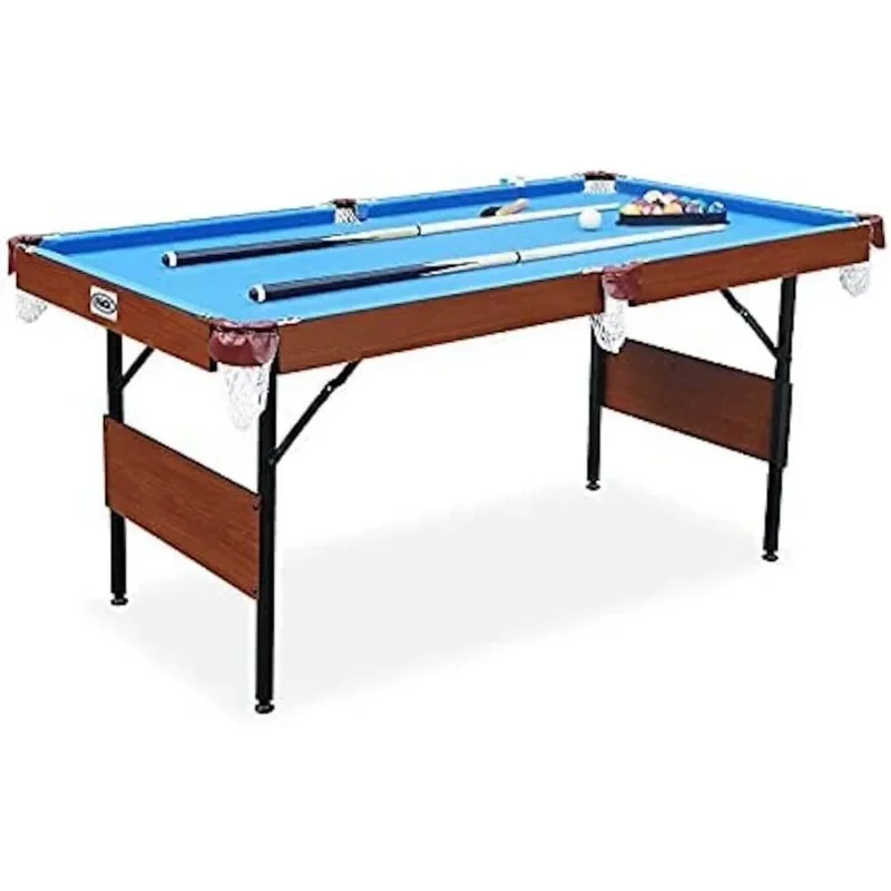 55-inch Folding Billiard/Pool Table - Portable and Space-Saving Entertainment  Lightweight, Heavy Duty