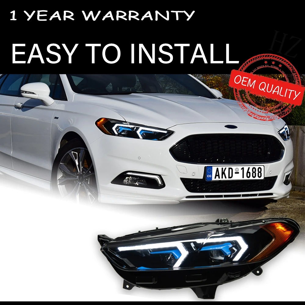 Фара для Ford Fusion 2013-2016 Mondeo Car 12 В светодиодные DRL Hella 5 ксеноновые линзы Hid H7 Mondeo AKD автомобильные аксессуары