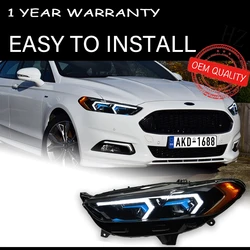 Headlight For Ford Fusion 2013-2016 Mondeo Car 12V LED DRL Hella 5 Xenon Lens Hid H7 Mondeo AKD Car Accessories