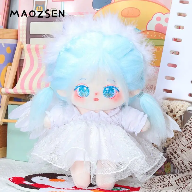 

20cm IDol Doll Blue Hair Star Dolls Cute Stuffed Customization Figure Toys Cotton Baby Doll Plushies Toys Fans Collection Gift