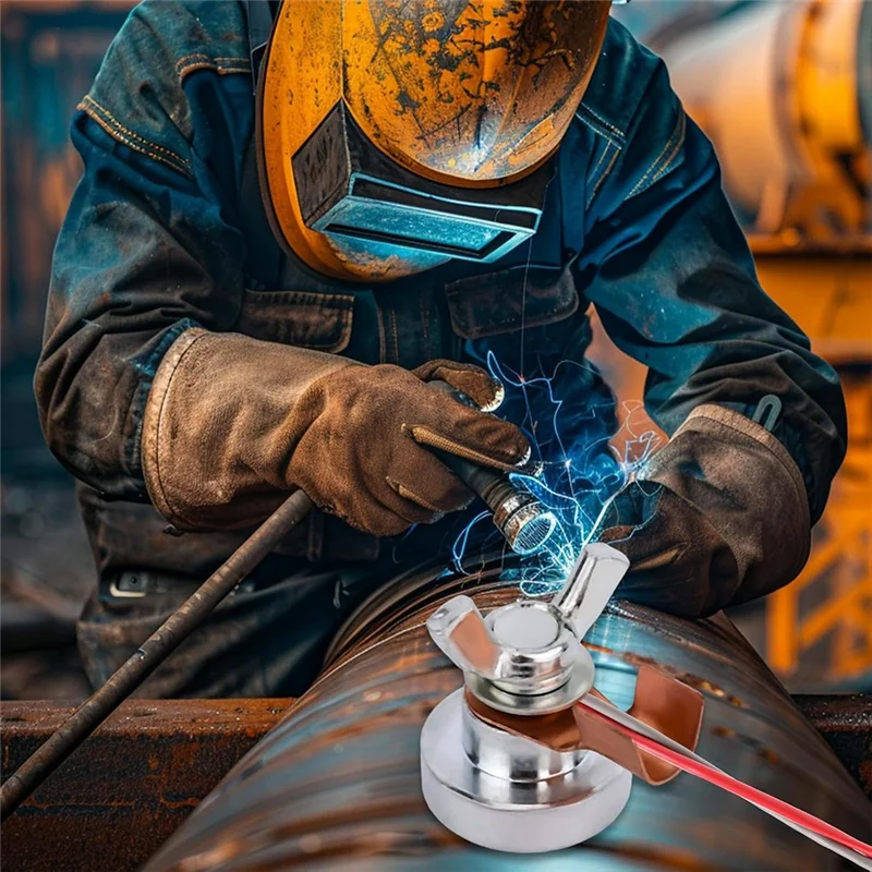 تتضمن بدائل طرفية معدنية AB46 مكونة من قطعتين مشبك تأريض مغناطيسي لحام يتميز بمغناطيس قوي