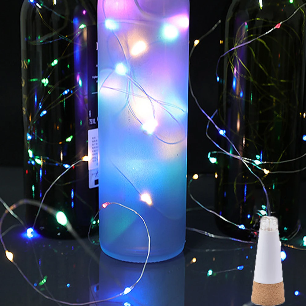 1 قطعة أضواء زجاجة النبيذ LED مع الفلين ، 2 متر 20 LED USB أضواء زجاجة النبيذ القابلة لإعادة الشحن الفلين ضوء الأسلاك النحاسية لتقوم بها بنفسك سلسلة ضوء