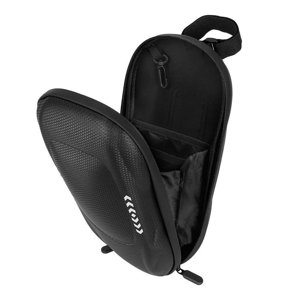 

Electric Scooter Front Handlebar Bag Waterproof EVA Material 3L Capacity Storage Bag with Reflective Safety Strips Black Color