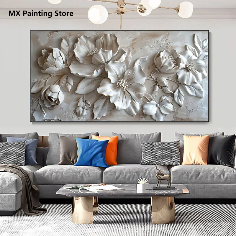 

Texture of Flowers Wall Art, Home Decorative,Modern Canvas Print Poster, Pictures,Living Room Decor, Painting, No Framed