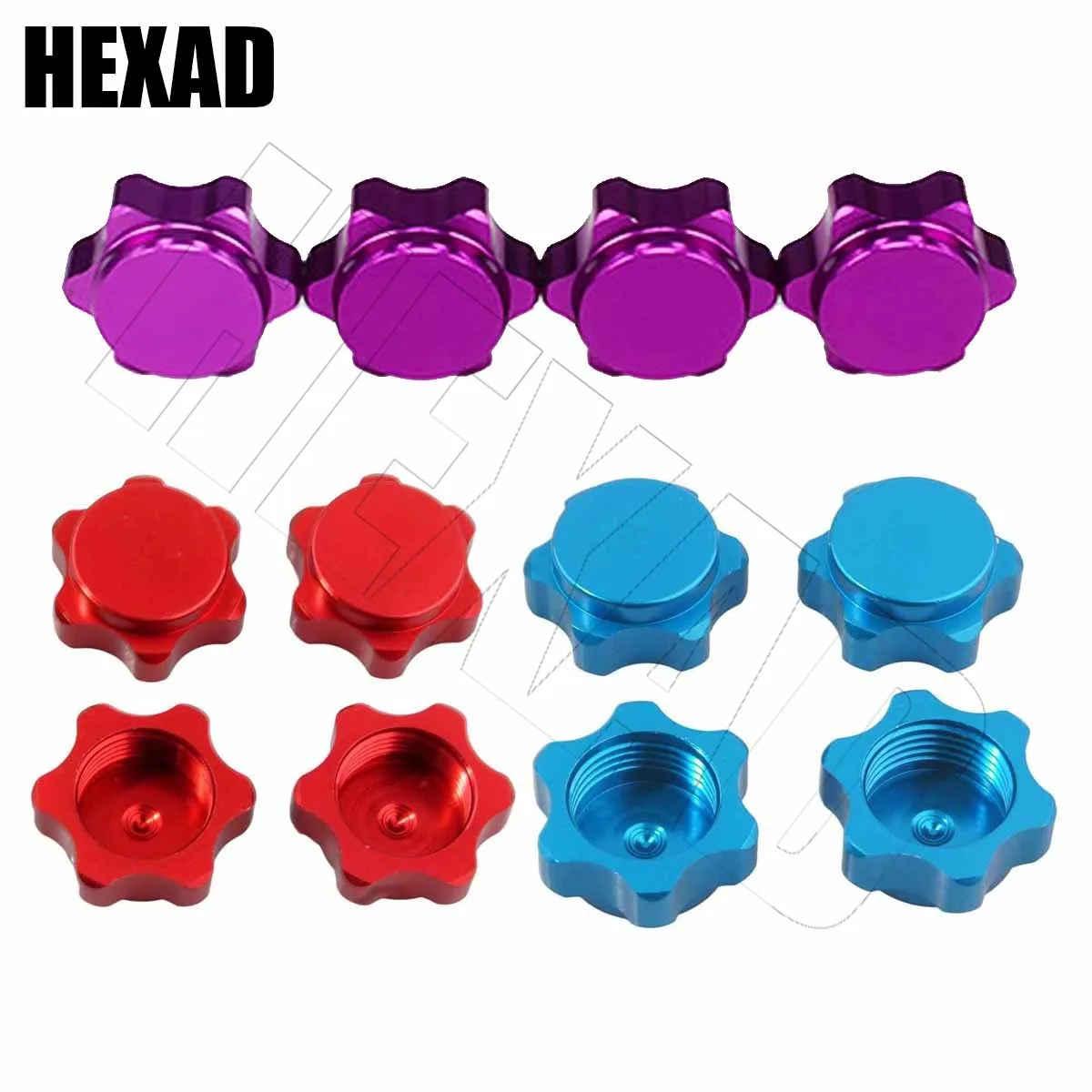 Aluminum Wheels 17mm Hex Nut Fine Dust Cover for 1/8 RC Hobby Auto Dirt Bike Hop-Up Parts HSP Axial HPI Traxxas Himoto