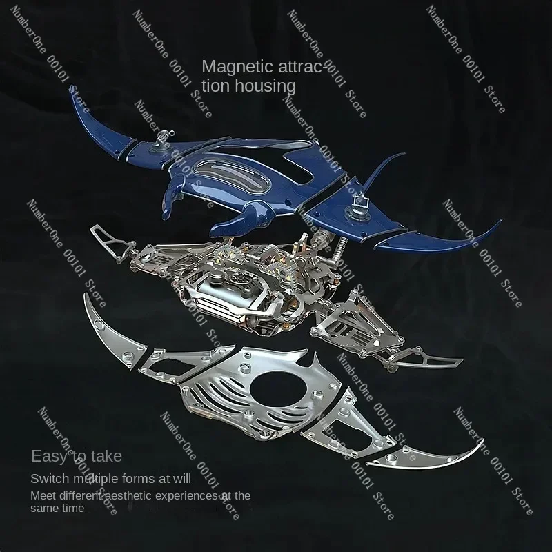 Mechanical devil fish manta ray all-metal assembly precision mechanical model