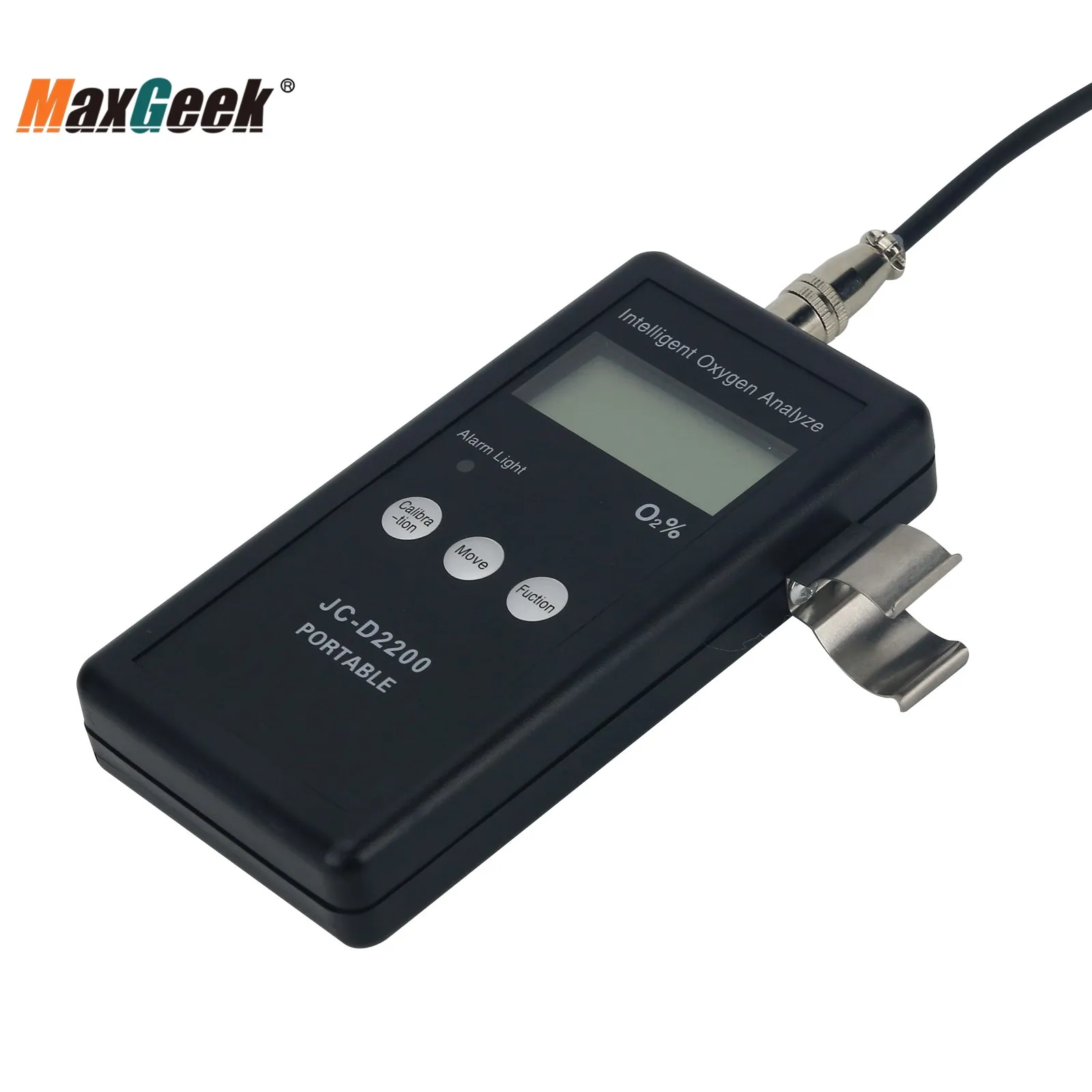 Maxgeek JC-D2200 draagbare zuurstofanalysator O2-analysator (met UK-sensor) ondersteunt zuurstofbereik van 0,000-99,99%