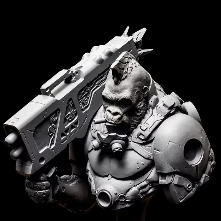 1/10 Resin Bust Of The Gorilla Mechanic Silverback Enzo Model Unpainted