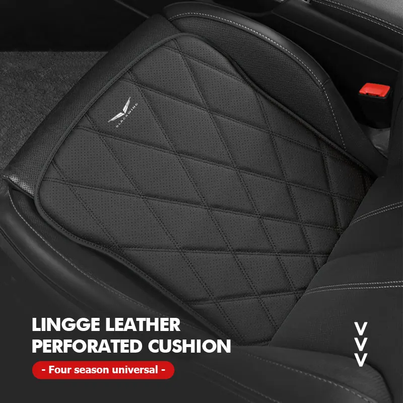 Cojín elevador transpirable antideslizante perforado de cuero para asiento de coche, para Cadillac Escalade CTS ATS SRX STS XT5 XT4 XT6 XTS CT4 CT5