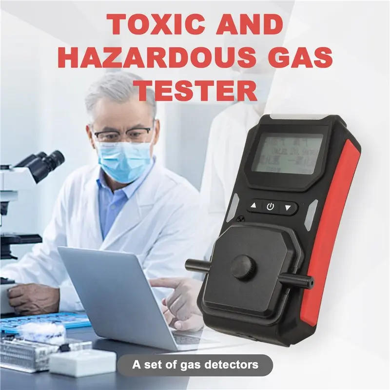 B04B-Portable Combustible Gas Detector And Alarm 4-In-1 Gas Detector, Toxic And Hazardous Gas Tester