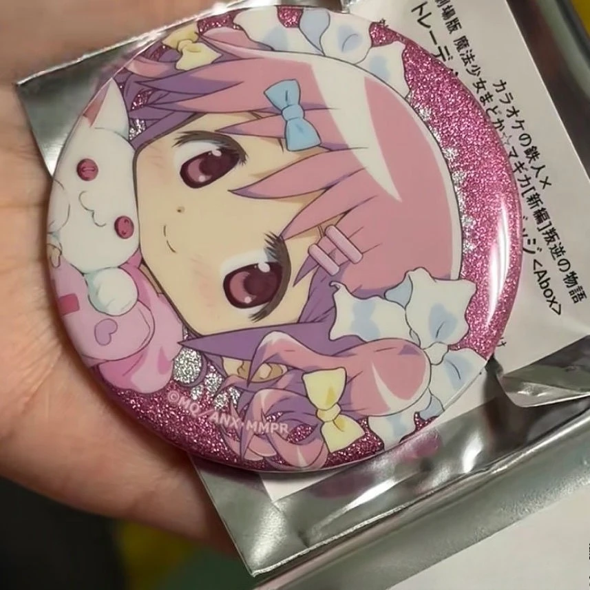 58mm Cute Anime Puella Magi Madoka Magica Figure Icon Brooch Badge Tinplate Brooch for Backpack Clothes Chest Ornament Gifts Pin