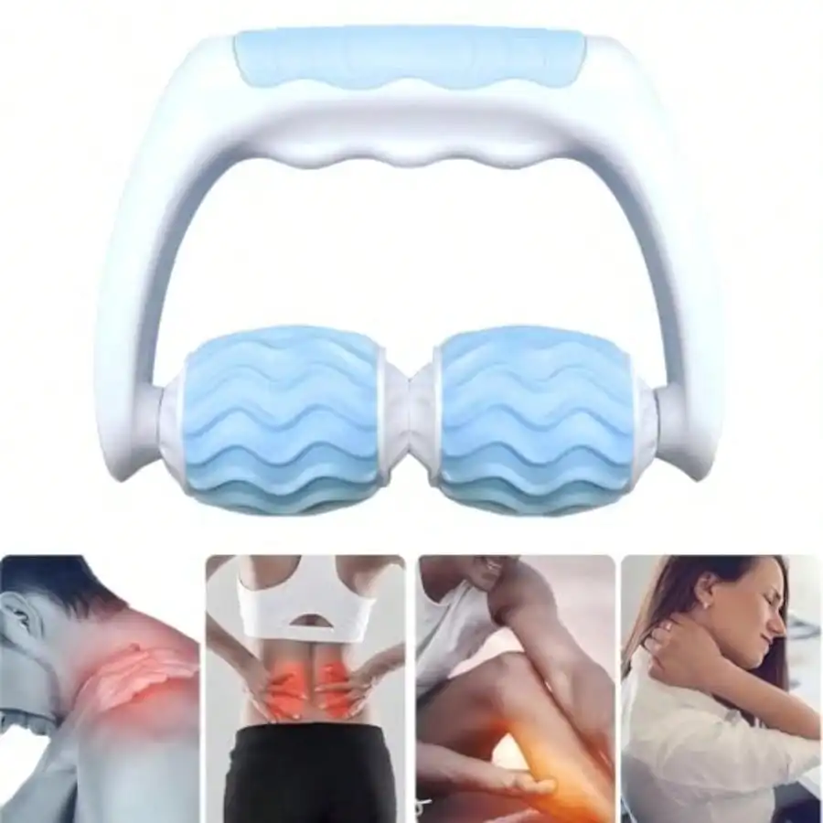 Muscle Massage Roller Deep Tissue Recovery Massage Tool With 2 Balls Body Massager For Neck Shoulder Legs
