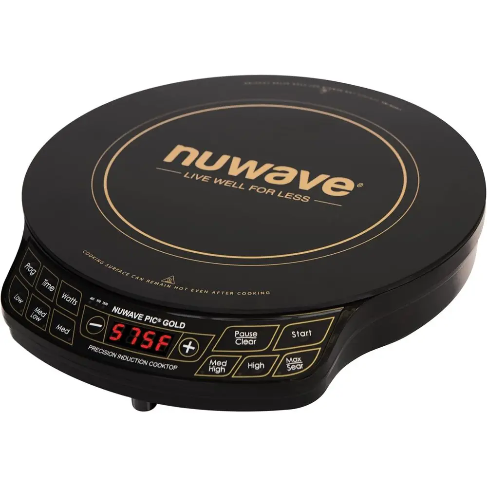 

Portable Induction Cooktop with Large 8 Heating Coil, 12 Shatter-Resistant Glass Surface, 96 Temperature Settings from 100° to 5