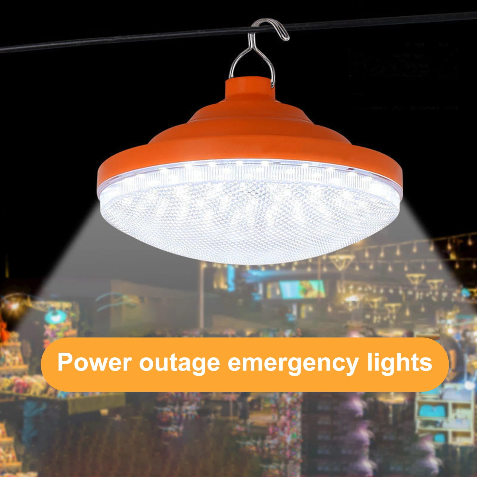 Rechargeable Light Bulb Night Market Super Bright Long Life Outdoor Lighting Three Lighting Modes Comes with Metal Hook