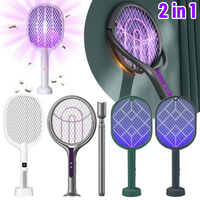 Electric Mosquito Killer Lamp Bug Zapper Racket Electric Fly Swatter Type-C Charging Anti Mosquito Trap Lamp for Indoor Outdoor