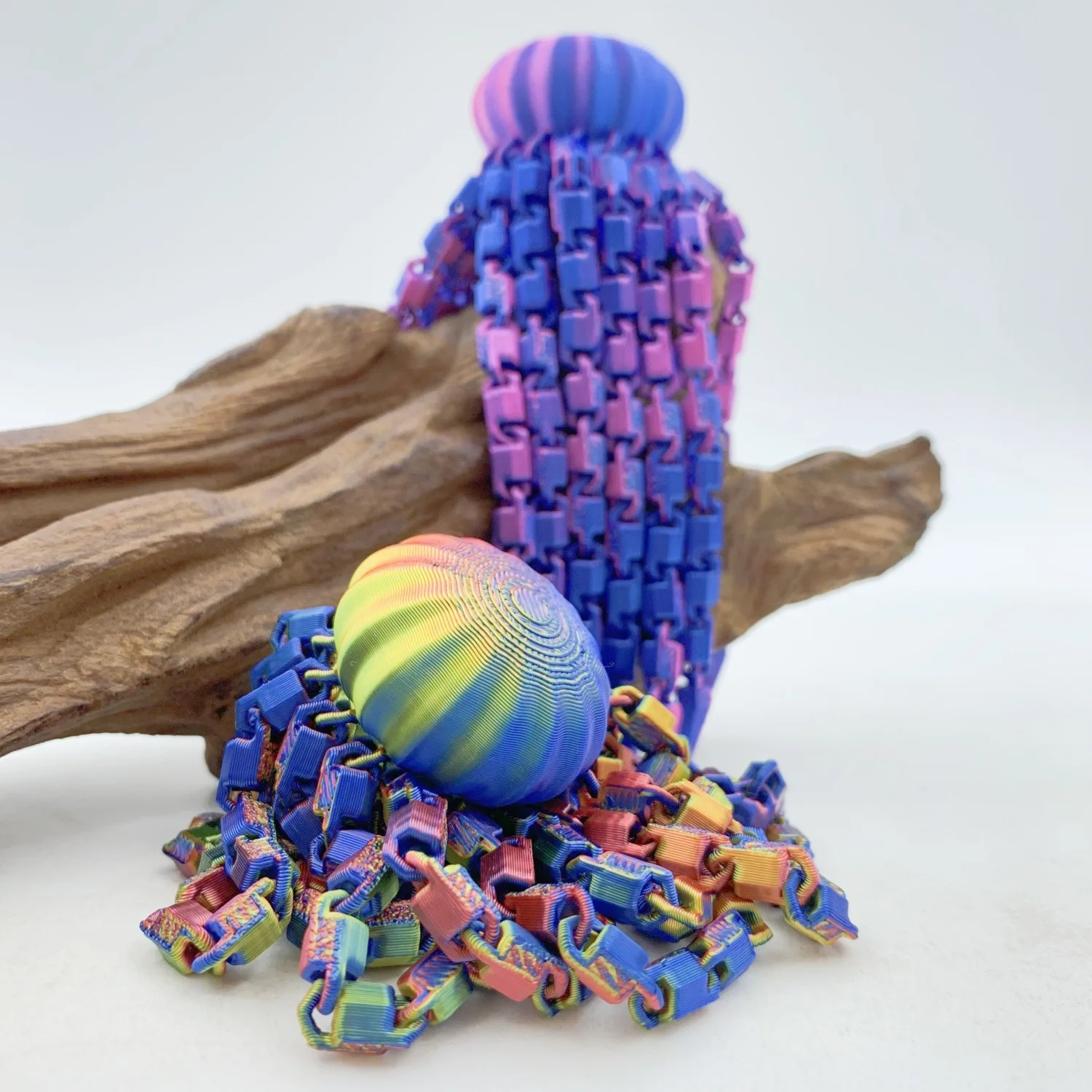 New 3D-printed Jellyfish Toy Simulation Marine Animal Jellyfish Model Figure Movable Joints Home Decor Ornament Children's Toy