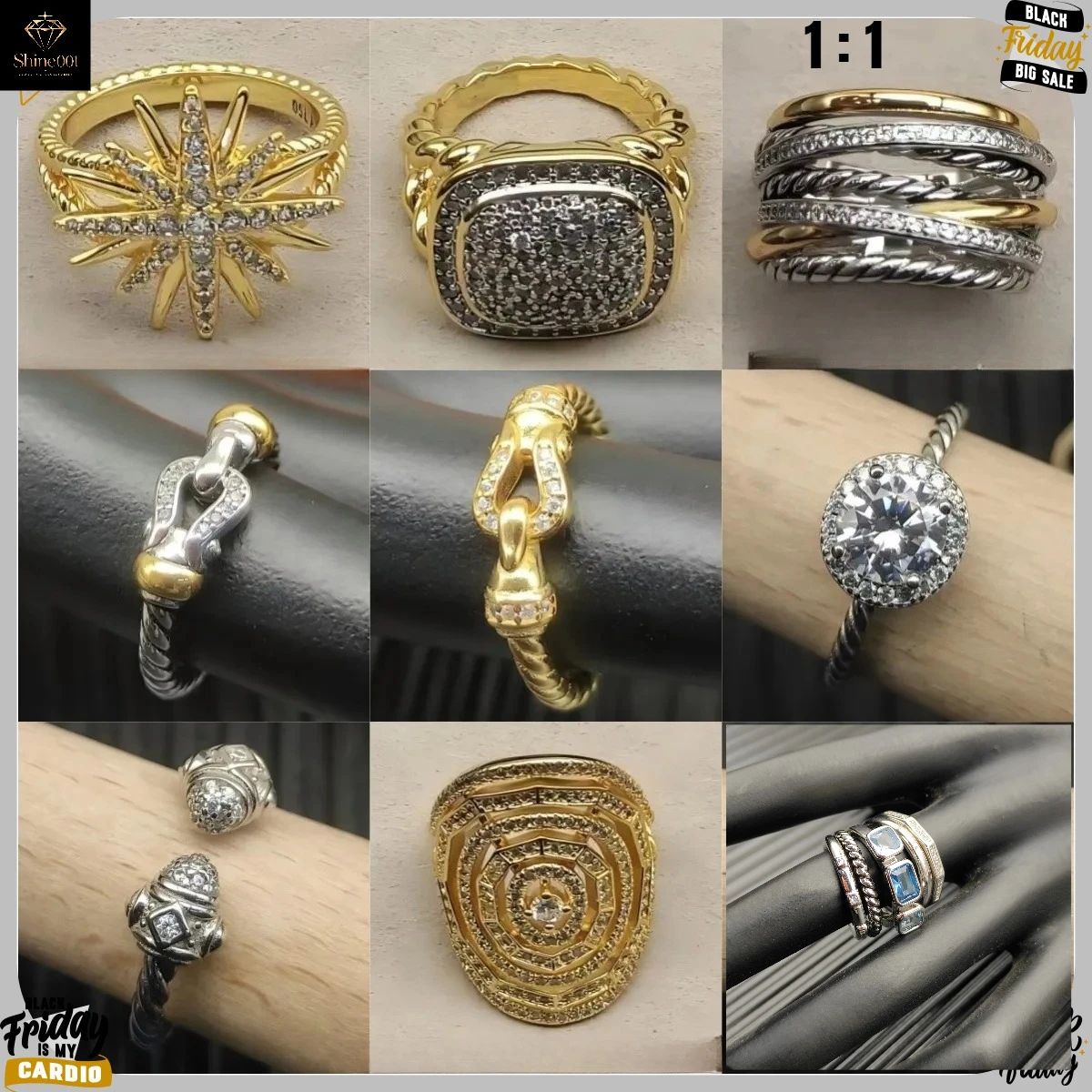 

New Jewelry Retro Ring Couple Trend Fashion Temperament Spiral Design Colored Ring for Men and Women To Wear