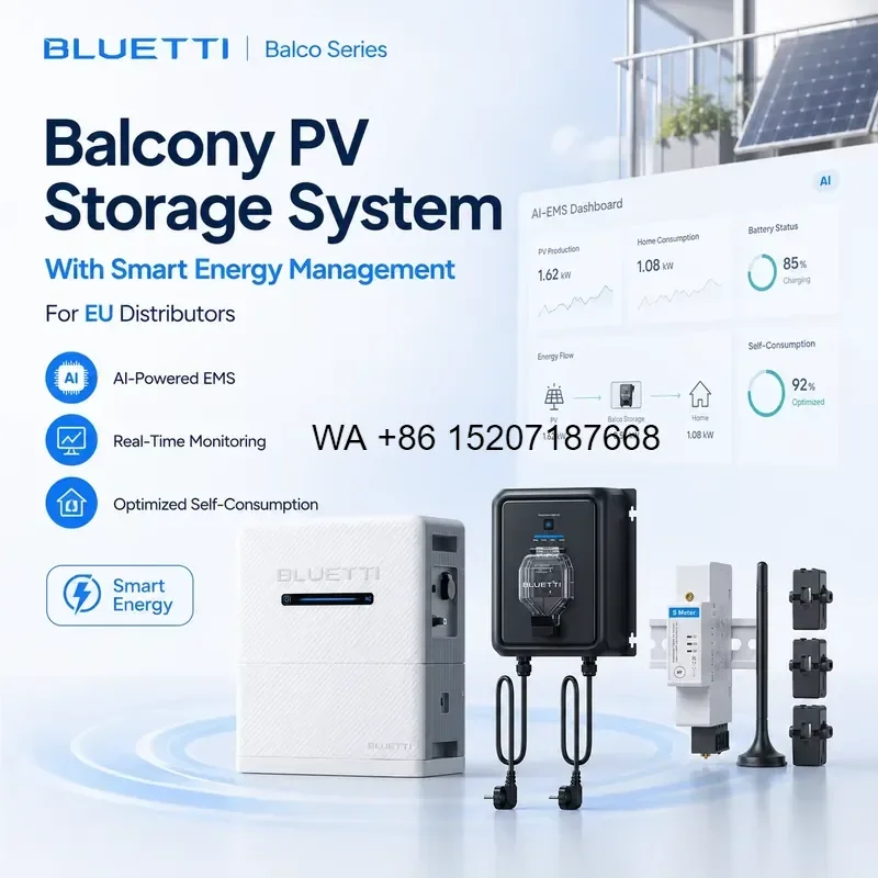 Wmwmnu for BLUETTI Balcony Solar System 800W Plug and Play Kit with Micro Inverter CE Certified for EU Save Electricity Easy