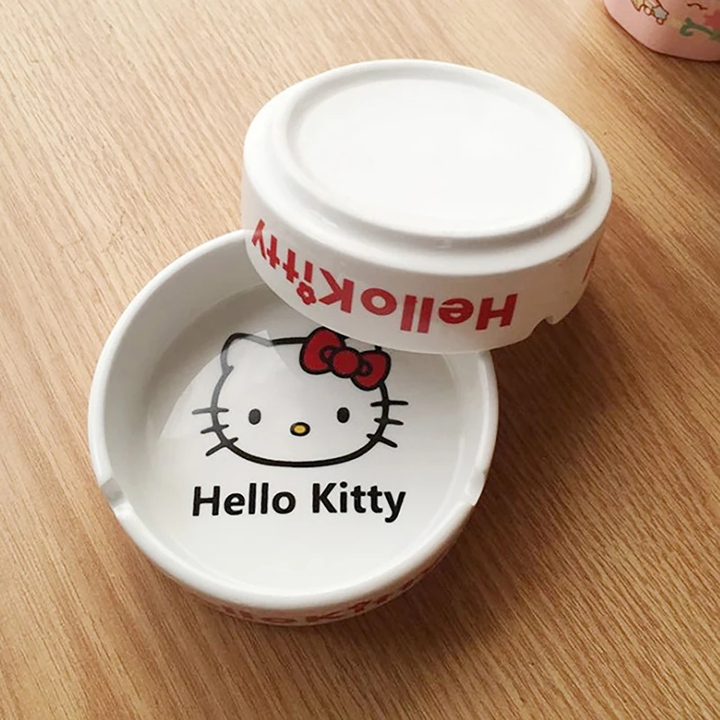 

Креативная Милая керамическая пепельница Hello Kitty, милый мультяшный дизайн, идеально подходит для дома и гостиной, Декор, подарок на день рождения