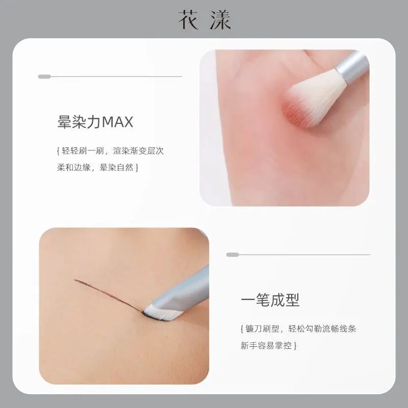 HUA YANG 10 szt. Niebieski Zestaw Pędzli do Makijażu Miękkie Puszyste Pędzle do Różu Cieni do Powiek Pudru Sypkiego Rozświetlacza Wykończenia Korektora Narzędzia do Makijażu