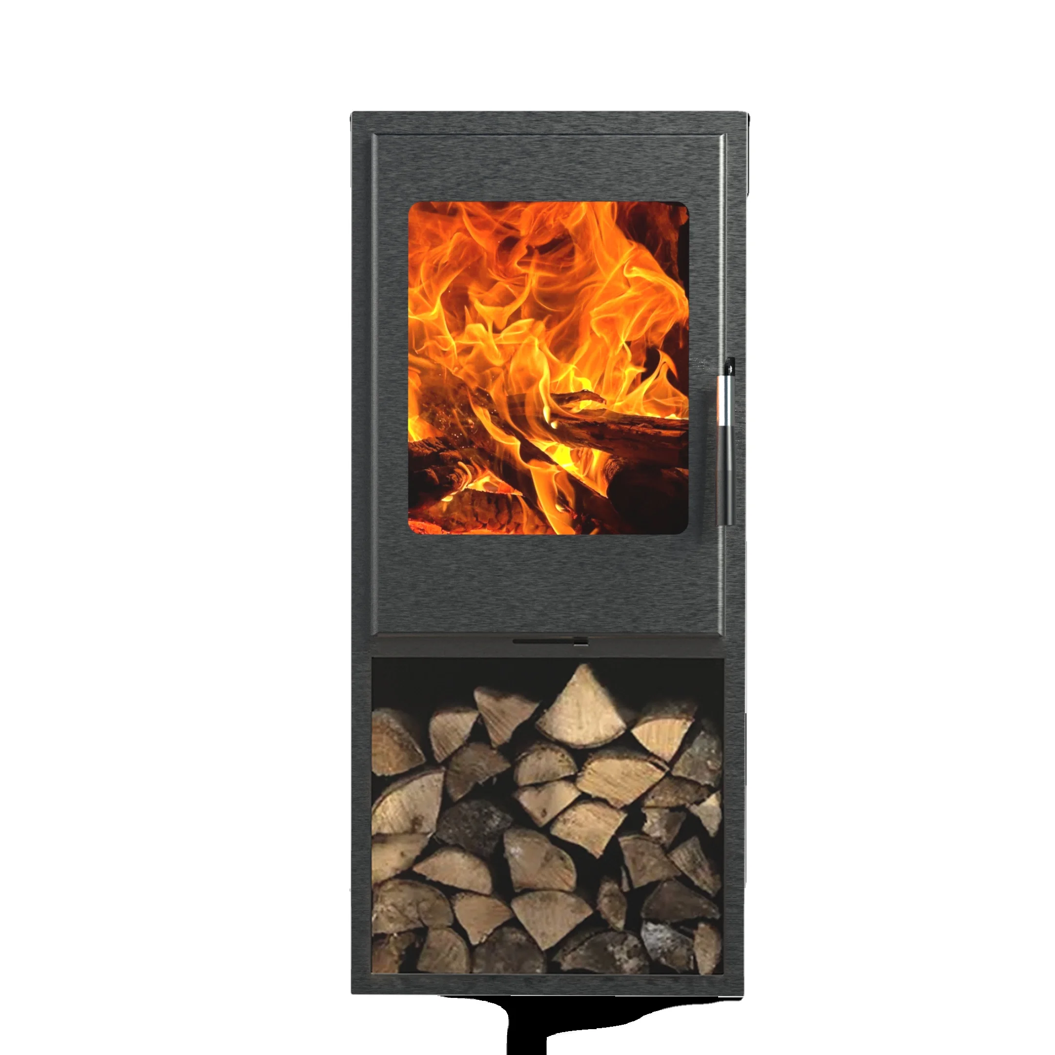 Fireplace Modern European Industrial Design Portable Cast Iron Wood Burning Free-Standing Fireplace For Indoor Heating Wood Stov