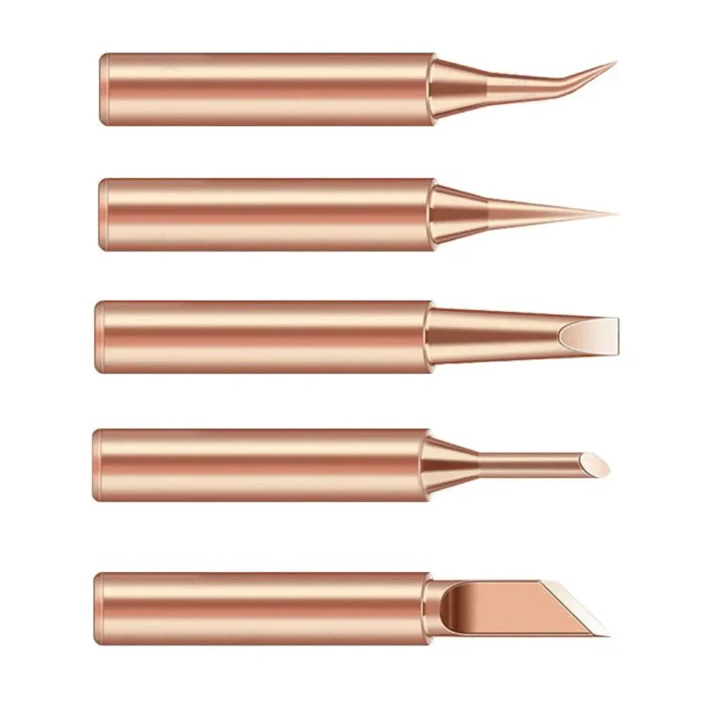 

5pcs 900M-T Pure Copper Soldering Iron Tip Lead-free Solder Tips Welding Head BGA Soldering Tools Branding Iron IS+I+2C+3.2D+K