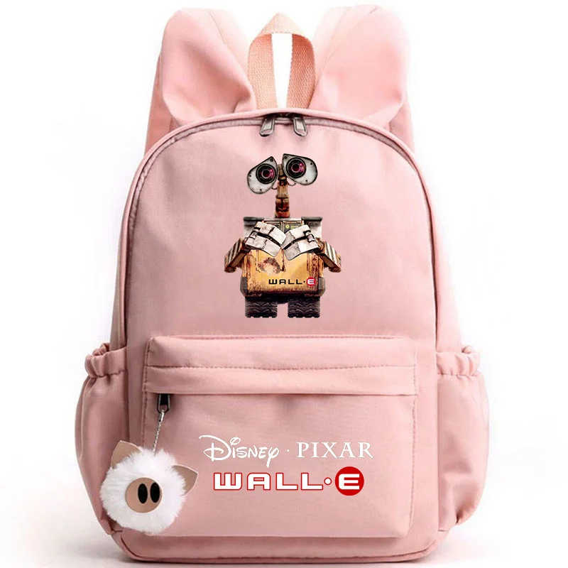 Disney Wall-E Robot Backpack for Girls Boys Teenager Children Rucksack Casual School Bags Travel Rabbit Ears Backpacks Mochila