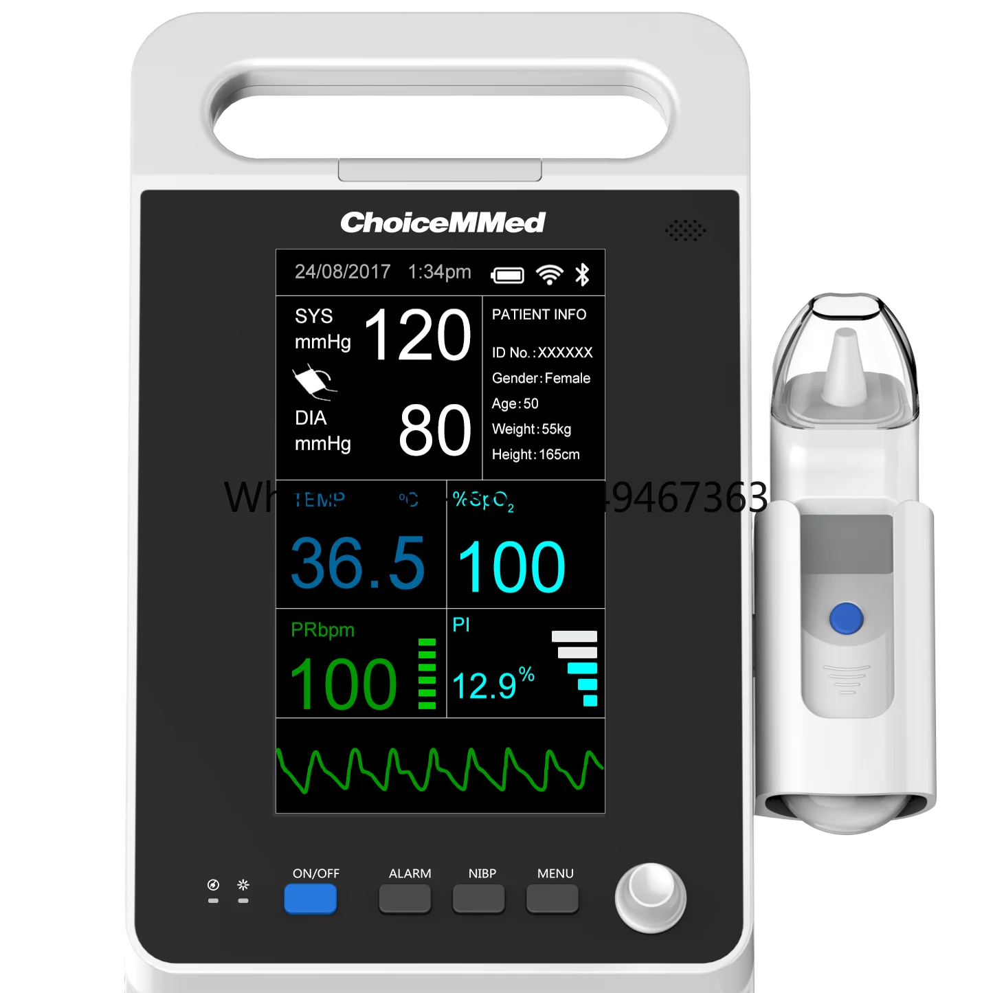 

Professional Medical Health System Check SpO2 PR PI NIBP TEMP EtCO2