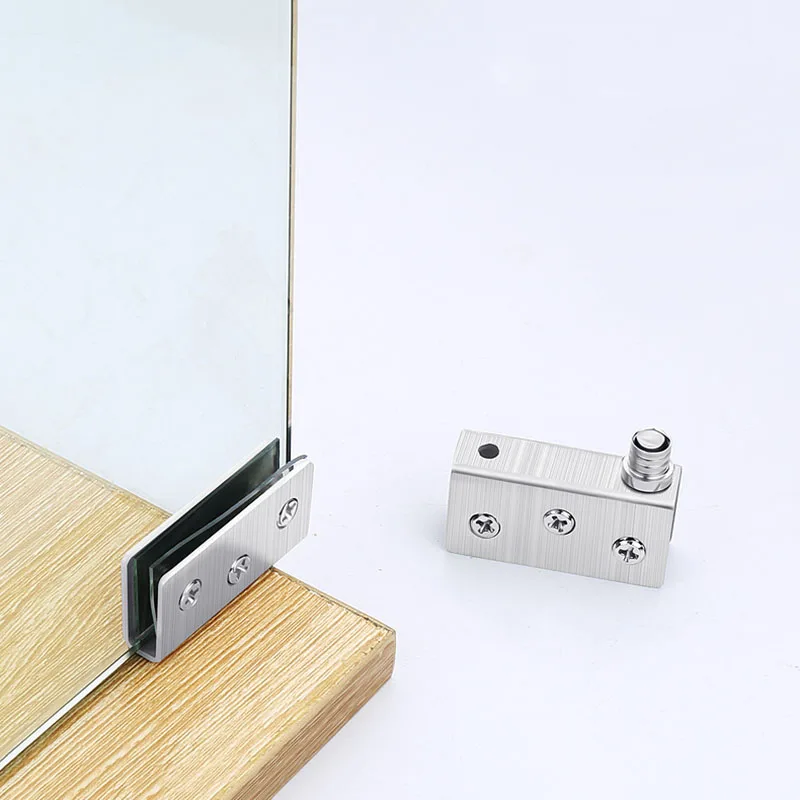 Glass Door Hinges Stainless Steel Glass Hinge Door Hinge Cabinet Door Upper And Lower Rotating Shaft Door Clamp Rotate 110Degree