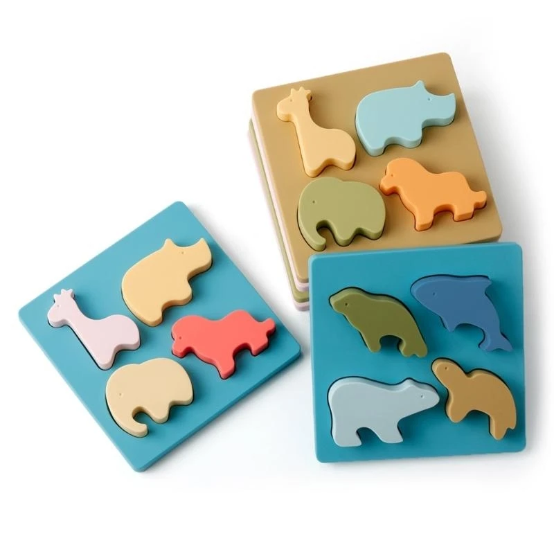 

Silicone Puzzle Toy Soft Animal Block Learning Preschool Learning Toy 15UB