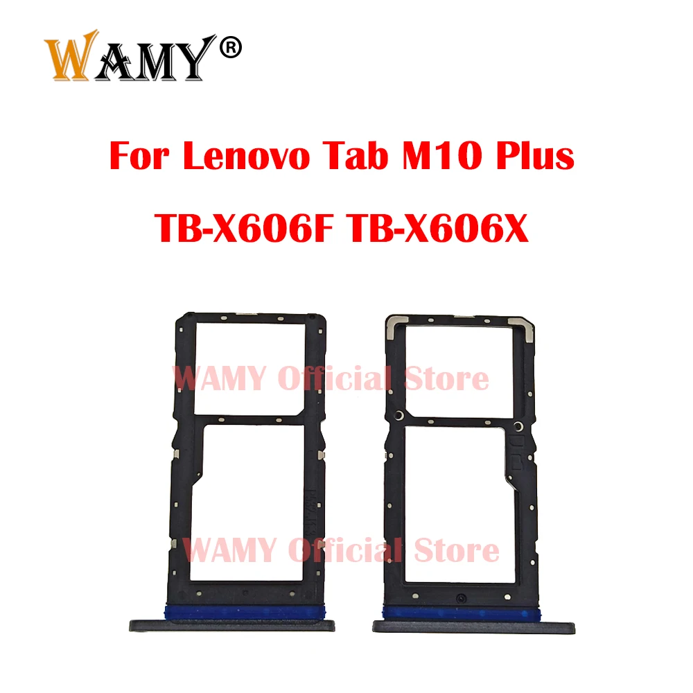 WAMY New SIM Card Tray + Micro SD Card Tray Socket Holder For Lenovo Tab M10 Plus TB-X606F TB-X606X