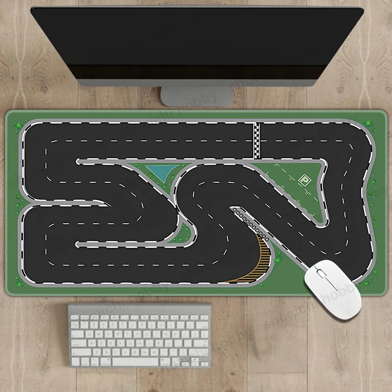 1PCS Model Scene RC Track Desk Mats 400x900mm Large Mousepad Notebook Computer Mat Thickness 2mm for Desktop Decoration