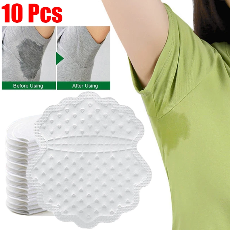 10pcs Unisex Underarm Sweat Pads Clothing Perspiration Deodorant Sweat Pads Absorb Sweat Shield Pad Armpit Care Antiperspirant