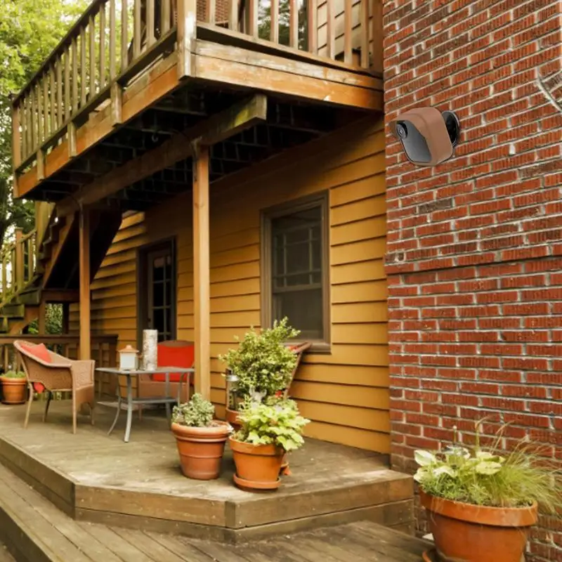 Security Camera Cover Dustproof Weatherproof Protective Silicone Case Anti-Scratch Wall Mount Housing Cover For Blinks Outdoor 4