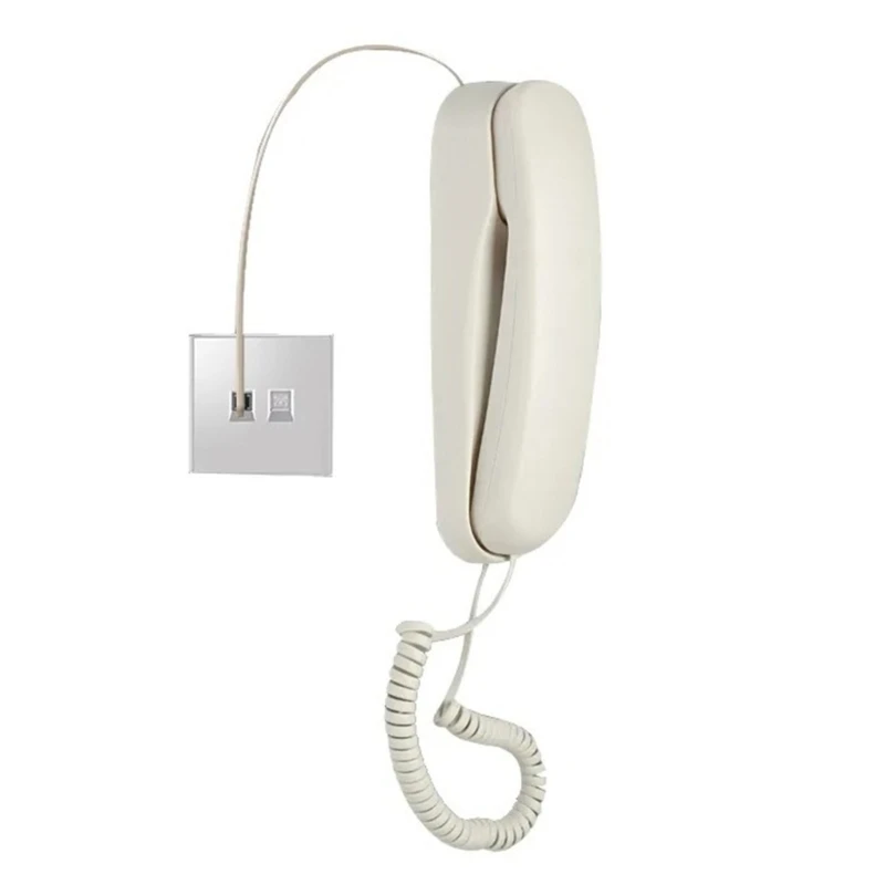 Durable and Waterproof Wall Mounted Phone for Office Hotel Room and Bathroom Convenient Operation Landline Wall Telephone