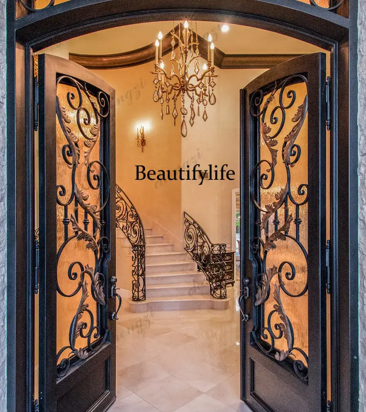 Z138 Customization Factory Wholesale Wrought Iron Doors Mexico Iron Door Pakistan Latest Design Iron Door