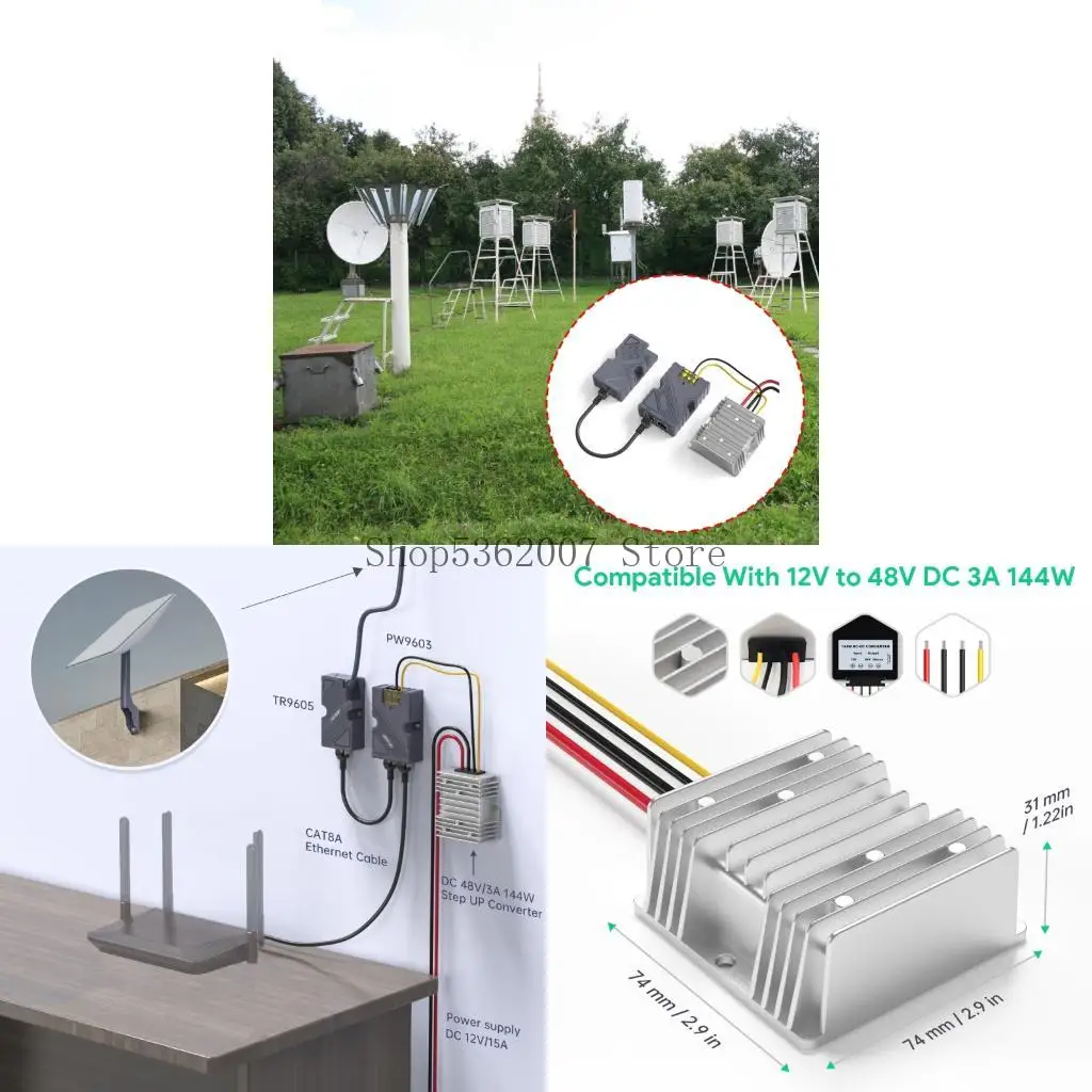 Professional Space Saving Multiple Device Voltages Converter PoE Power Supply for Reliable Satellite Internet Connection 40JB