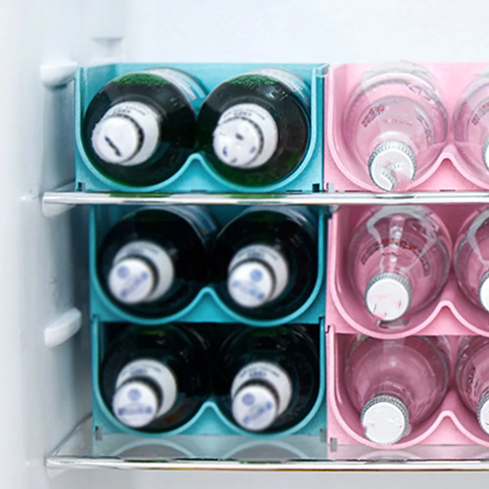 

4Pcs Refrigerator Drink Storage Boxes Stackable Can Holder Bottle Racks for Beer Wine Fridge Beer Storage Box